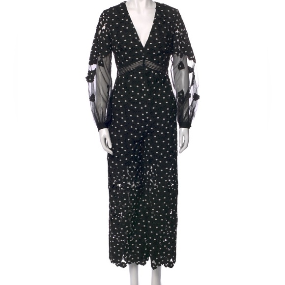 Self-Portrait Jumpsuit Daisy dot - Picture 3 of 3